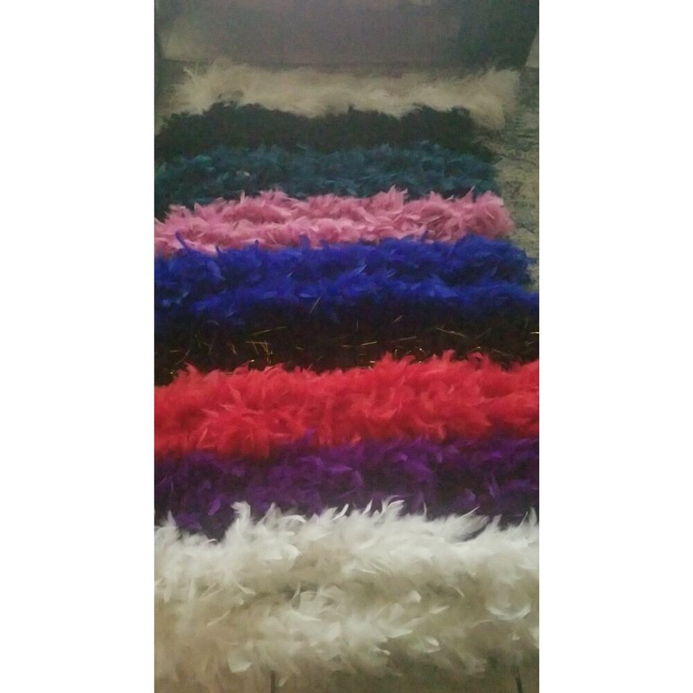 Feather Boa Pretty Elegant Long Flapper Showgirl Party Hollywood Costume 9 piece - Picture 2 of 16
